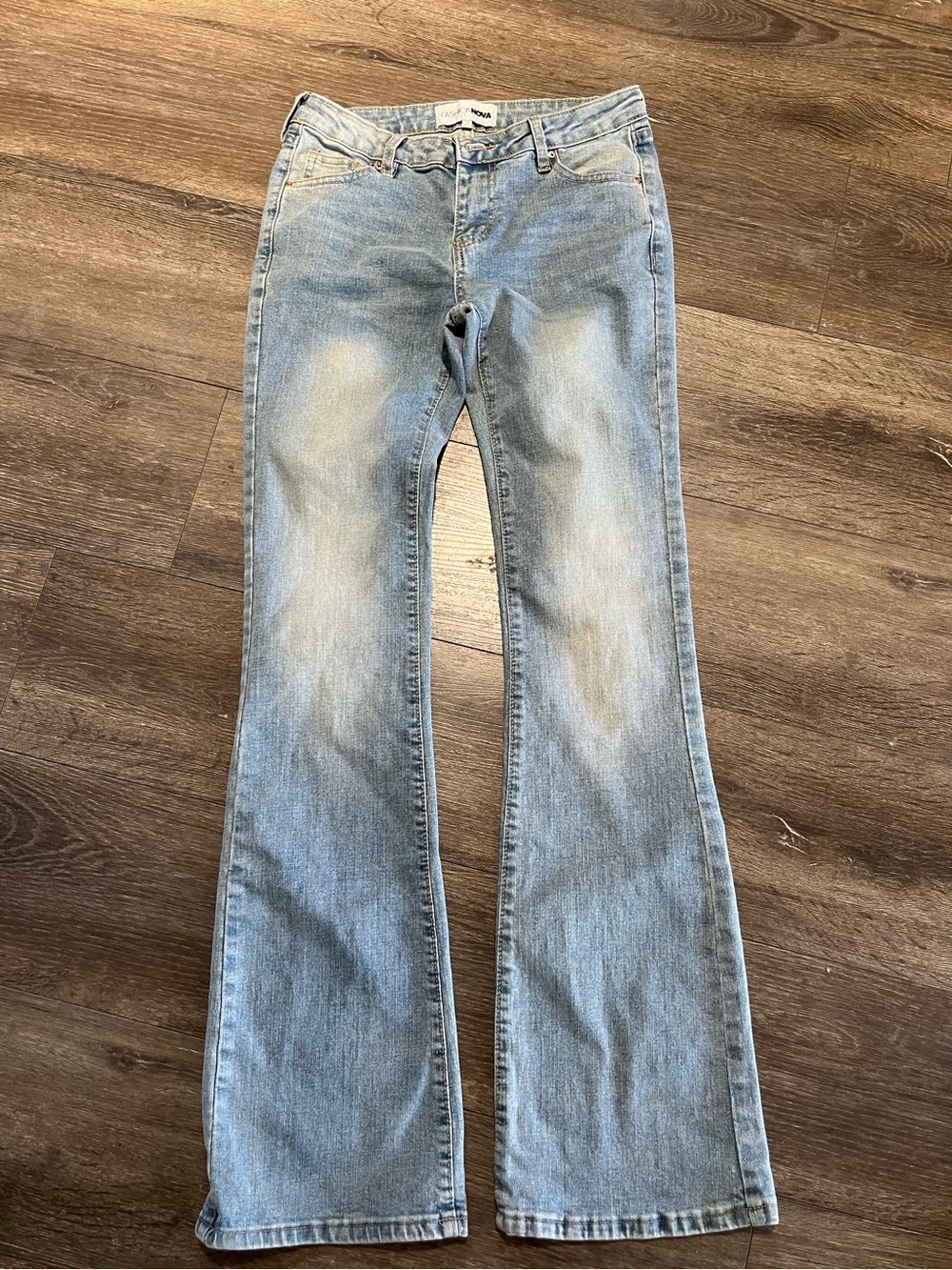 Fashion Nova Light Blue Flare Jeans
